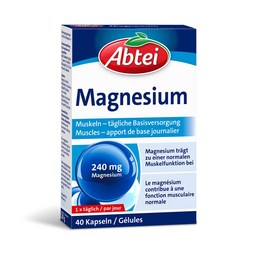 Abtei Magnesium Kapseln 240 mg Packung – 40 Kapseln
